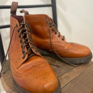 Dr. Martens Affleck Tan Leather Brogue Boots